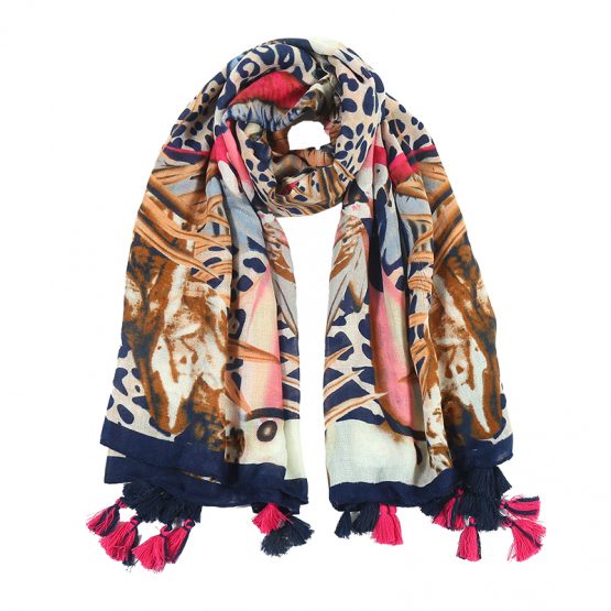 heerlijke warme en grote sjaal met trendy print