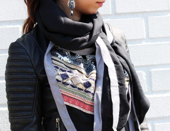 prachtige sjaal arabian fantasy afgewerkt met pailletten en borduursels