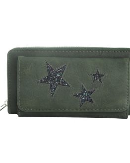 portemonnee met sterren groen