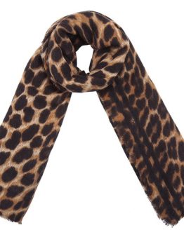 bruine tijgerprint sjaal